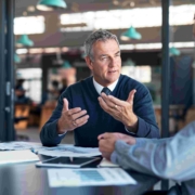 2 men in a business meeting
