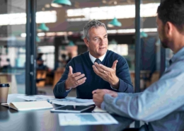 2 men in a business meeting