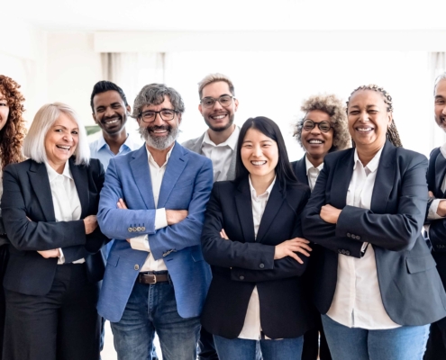 team of office workers