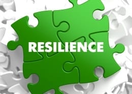 jigsaw puzzle pieces with the word resilience written